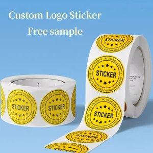 Custom Thank You Hologram Vinyl Logo Sticker Clothing Holographic Packaging Label Sticker Personnalisé Sheet