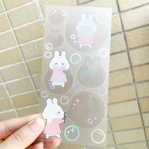 Custom Transparent Foil Sticker Sheets Custom Print Deco Sticker Sheets