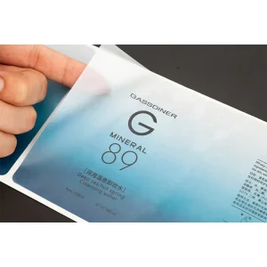 Custom Transparent Gold Foil Adhesive Packaging Roll Labels UV Printed PET PVC Vinyl Waterproof Embossed Beverage Use Die Cut