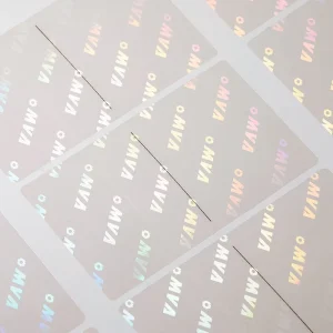Custom Transparent Holographic Sticker Low Cost Packaging Labels From Manufacturer Transparent Label Sticker