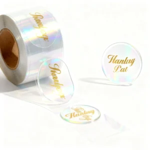 Custom Transparent Holographic Sticker Packaging Labels From Manufacturer Transparent Label Sticker