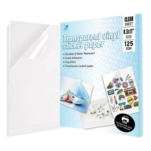 Custom Transparent Inkjet Stickers Labels Self Adhesive Label A4 Clear Water Proof for Laser Printer Glossy Sticker Paper