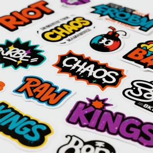 Custom Transparent Logo Stickers Kiss Cut Printed Waterproof Labels
