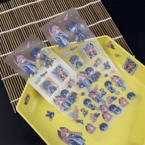 Custom Transparent Printing Die Cut Phone Stickers Personalized Clear Vinyl Cartoon Waterproof Print Stickers Sheets