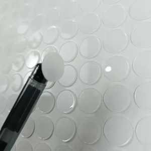 Custom Transparent Sticker Clear Small Size Cover Dot Round Vinyl Self Adhesive with Logo Shape Transparent PET Stickers