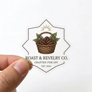 Custom Transparent Sticker Printing Gloss Laminated Clear Vinyl Adhesive Label Waterproof Die Cut Logo Sticker Label for Brand