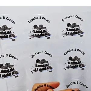 Custom Transparent Sticker Sheet with Clear Backing Clear Stickers Customize PVC Sticker Label