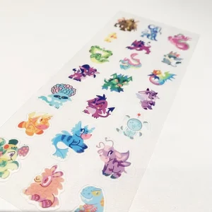Custom Transparent Sticker Sheets Clear Backing Vinyl Glitter Korean Deco Kiss Cut Pvc Sticker Sheet