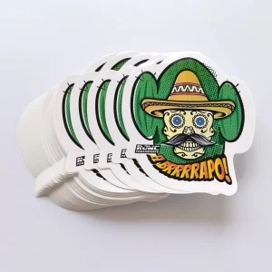 Custom UV Resist Printing Waterproof Durable White Vinyl PVC Self Adhesive Die Cut Logo Stickers