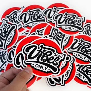 Custom UV Resist Weatherproof Split Back Easy Peel Durable PVC Vinyl Sticker Label Printing Die Cut Logo Custom Stickers