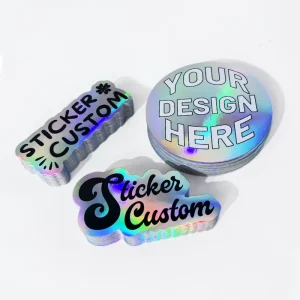 Custom UV Resistant Holographic Die Cut Sticker Adhesive Vinyl Waterproof Stickers Printing Custom Brand Logo Label Stickers