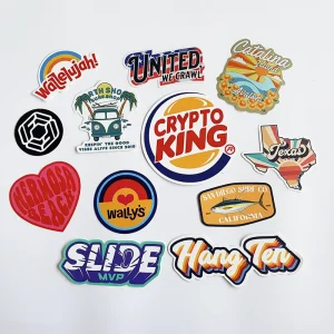 Custom UV Resistant Printing Waterproof White Vinyl Stickers Durable PVC Self-Adhesive Die Cut Logo Stickers for Water Bottle