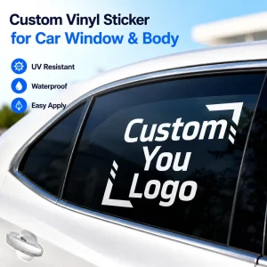 Custom UV Waterproof Vinyl Stickers Easy Apply Car Window & Body Custom Logo Decals