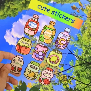 Custom Vinyl Adhesive Sticker Set Waterproof Cute Design