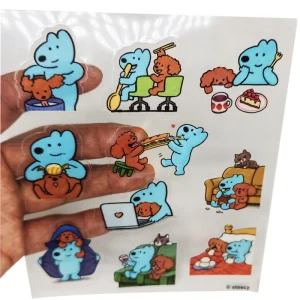 Custom Vinyl Anime Cartoon Logo Brand Die Cut Sticker Sheets Waterproof Self Adhesive A4 A5 Gloss Lamination CMYK