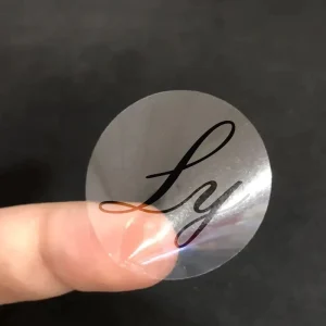 Custom Vinyl Clear Transparent Sticker Labels with Printed Logo or Design Waterproof Self Adhesive Sticker