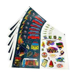 Custom Vinyl Decorative Stickers Sheets Printing Adhesive Waterproof PVC Label Custom Logo Design Windshield Cartoon Sticker