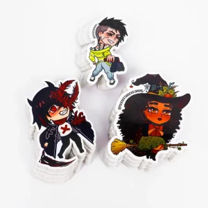 Custom Vinyl Die Cut Stickers Self-Adhesive Waterproof Cartoon Logo Design for Candle and Craft Use