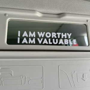 Custom Vinyl Die Cut Transfer Letter Decal Sticker Removable Motivational Affirmation Rear View Mirror Vehicle Car Decal Sticker