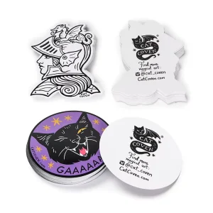 Custom Vinyl Double Sided Rounds Glass Die Cut Sticker Print Double Sided Adhesive Uv Sticker Double Side Sticker