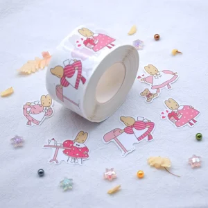 Custom Vinyl Paper Sticker Roll with Kiss Cut Designs High Quality for DIY Craft Scrapbooking Decorative Adhesive Stickers