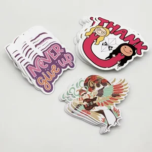 Custom Vinyl Printing Adhesive Waterproof Cartoon Die Cut Logo Label Stickers