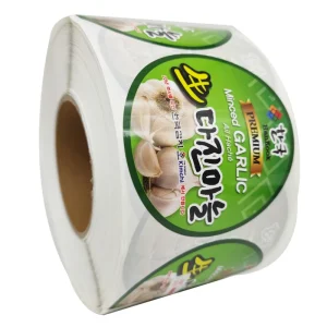 Custom Vinyl Self Adhesive Waterproof Health Nutrition Labels for Snack Sandwich Candy & Bottle Packaging Digital Printing Roll