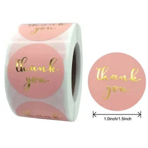 Custom Vinyl Stickers Print Thank You Stickers for Small Business Thank You Stickers 500 Custom