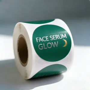 Custom Vinyl Waterproof Roll Label for Cosmetic Bottle Branding and Retail Display
