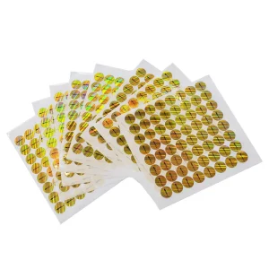 Custom Waterpoof Adhesive Vinyl Sticker Holographic Security Sticker Cosmetic Stickers