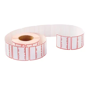 Custom Waterproof 60*40mm 50x25mm 58x38mm 40*30mm Thermal Self Adhesive Paper Sticker Roll for Supermarket Use