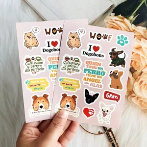 Custom Waterproof A6 A5 A4 Size Vinyl Sticker Sheet Customized Transparent Sticker Sheets Cute Sticker Sheets
