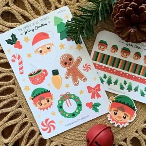 Custom Waterproof Adhesive A4 A5 A6 Printing Cute Vinyl Kiss Cut Rainbow Effect Glitter Sticker Sheets