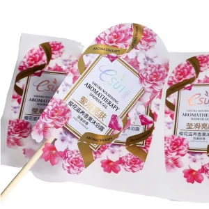 Custom Waterproof Adhesive Sticker Strong Adhesive Luxury Packaging Food Cosmetics Biodegradable Vinyl Stickers Gold Foil Face