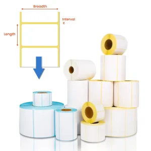 Custom Waterproof Adhesive Stickers Blank Label Paper For Grocery Supermarket Product Marking And Retail Packaging Use