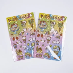 Custom Waterproof Adhesive Transparent Cute Stickers Sheet Printing clear Paper Vinyl Promotional Sticker