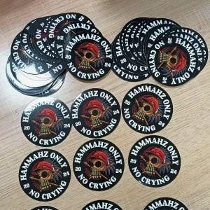 Custom Waterproof Adhesive Vinyl Die Cut Stickers Promotional Gifts 100PCS CMYK 6-Color Printing