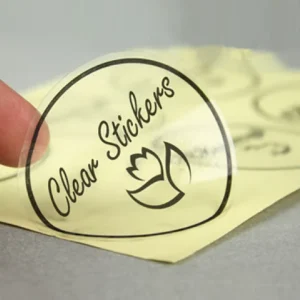 Custom Waterproof Clear Transparent Vinyl Sticker Printing Die Cut Logo Adhesive Labels for Food Cosmetic Packaging Bottles