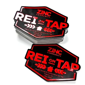 Custom Waterproof Durable Vinyl 3D Raised Thick Spot UV Label Embossed Personalized Logo Sticker for Brand Promotion