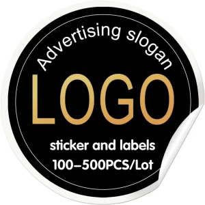 Custom Waterproof Eco-friendly PVC Stickers Gold Stamping Personalized Logo Labels for Wedding Birthday Party Company Gifts