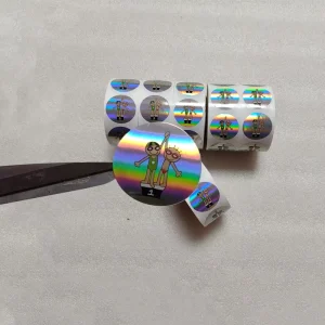 Custom Waterproof Glitter Holographic Sticker on Rolls