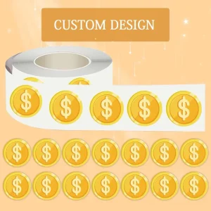 Custom Waterproof Holographic Round Adhesive Stickers Paper Material Sticker Rolls
