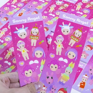 Custom Waterproof Kawaii Die Cut Girl Vinyl Sticker Sheets Kids Personalized Cute Decorative Cartoon Sticker