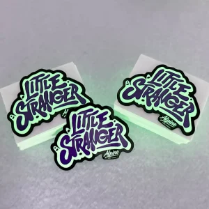 Custom Waterproof Logo Adhesive Glow At Nigh Die Cut Sheet Stickers Luminous Glowing Sticker