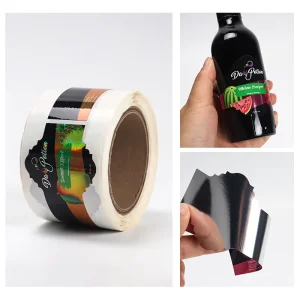 Custom Waterproof Logo Packaging Bottle Vinyl Pet Die Cut Labels Sticker Roll Stickers Printing