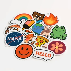Custom Waterproof Oil Proof Durable Adhesive Cartoon Sticker Die Cut Vinyl Removable High Low Temp Resistant Stickers for