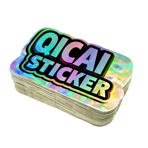 Custom Waterproof PVC Hologram Logo Die Cut Sticker Printing Personalized Laptop Decorative Self Adhesive Vinyl Label Stickers