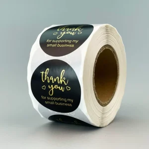 Custom Waterproof Paper Thank You Stickers