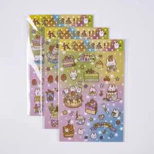 Custom Waterproof Printing Transparent Stickers Sheet clear Adhesive Cute Paper Vinyl Promotional Sticker
