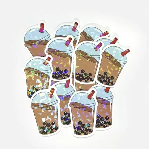 Custom Waterproof Quality Assurance Printed Logo Packaging Glossy PVC Vinyl Hologram Custom Die Cut Stickers